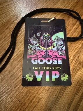 Fall Tour 2023 VIP Laminated Badge - Black and Multicolor